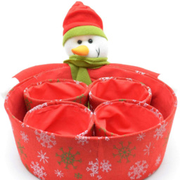 Shatchi Novelty Snowman Sweet Christmas Dinner Table Decoration Set 5 Piece - thumbnail 2
