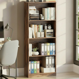 Vida Designs Cambridge Dark Wood 4 Shelf Large Bookcase