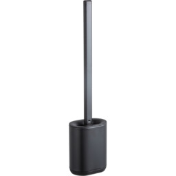 Bathstore Plastic Toilet Brush Holder Matte Black Black