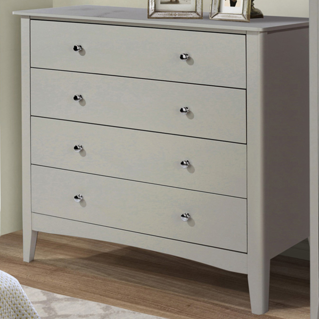 Como 4 Drawer Light Grey Chest of Drawers - image 1