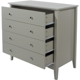 Como 4 Drawer Light Grey Chest of Drawers - thumbnail 4