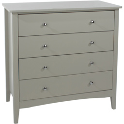 Como 4 Drawer Light Grey Chest of Drawers - thumbnail 3
