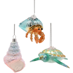 The Seasonal Gift Co Under The Sea Glass Hanging Decoration 3 Piece