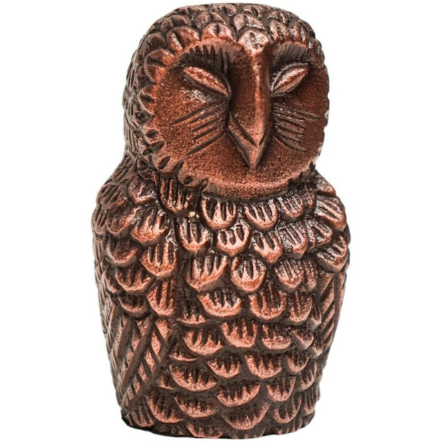 Ivyline Antique Copper Cast Aluminium Owl Candle Holder - image 1