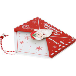 Letters to Santa Wooden Hanging Decoration Red and White - thumbnail 4