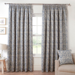 Elmsley Navy Pencil Pleat Curtain 229 x 168cm