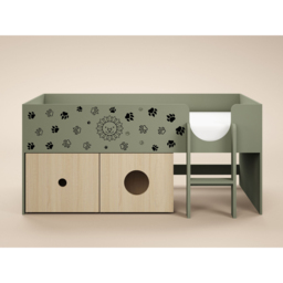 Flair Zaiden Green Single Mid Sleeper Bed with Toy Box - thumbnail 3