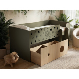 Flair Zaiden Green Single Mid Sleeper Bed with Toy Box - thumbnail 4