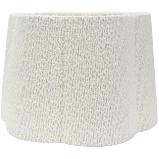 ValueLights Amy Scallop Cream Boucle Lamp Shade - image 1