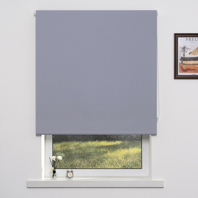 Neutral Grey Plain Blackout Blind 120 x 165cm - image 1