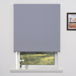Neutral Grey Plain Blackout Blind 120 x 165cm