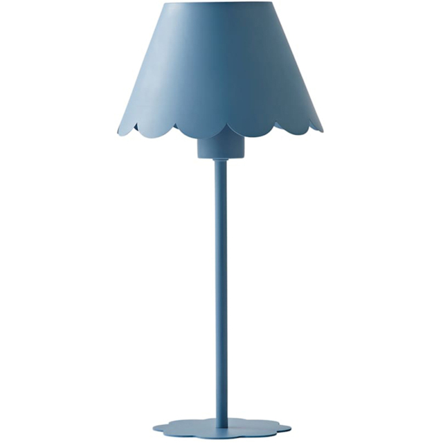 ValueLights Hattie Blue Scallop Rechargeable Table Lamp - image 1