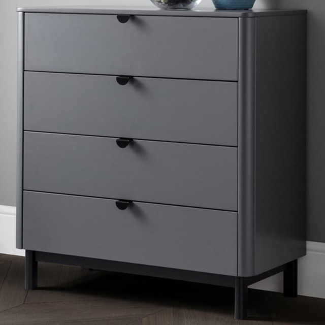 Julian Bowen Chloe 4 Drawer Storm Grey Chest of Drawers - image 1