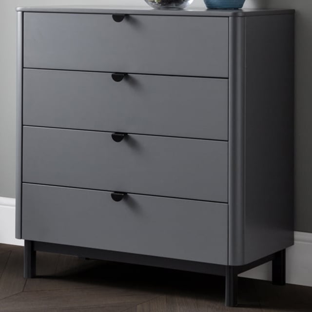 Julian Bowen Chloe 4 Drawer Storm Grey Chest of Drawers - image 1