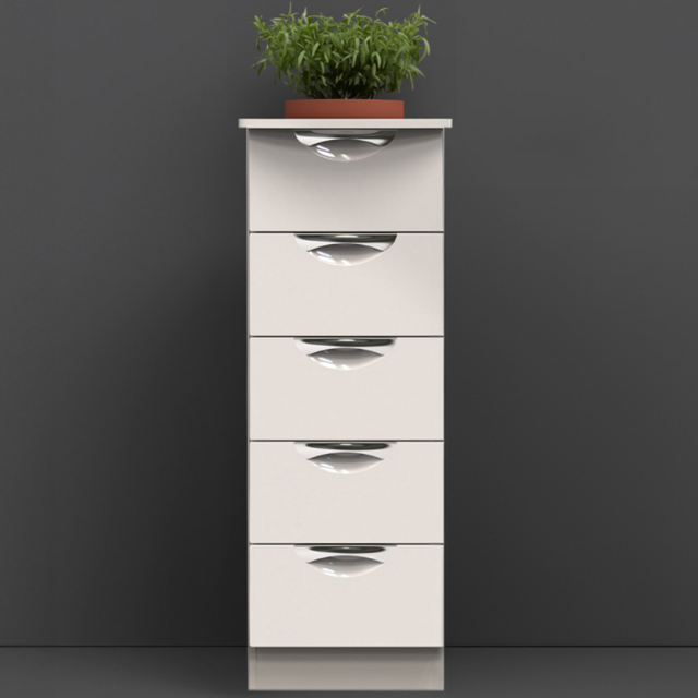 Crowndale Camden 5 Drawer Kashmir Gloss Bedside Storage Cabinet - image 1