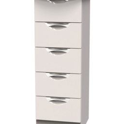 Crowndale Camden 5 Drawer Kashmir Gloss Bedside Storage Cabinet - thumbnail 2