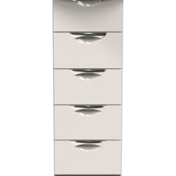 Crowndale Camden 5 Drawer Kashmir Gloss Bedside Storage Cabinet - thumbnail 3