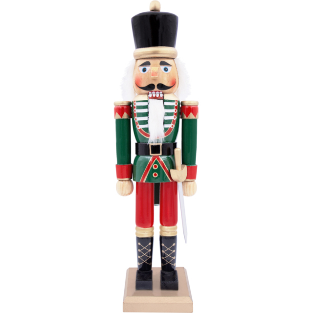 The Christmas Workshop Red Green and White Wooden Nutcracker Soldier 50cm - image 1