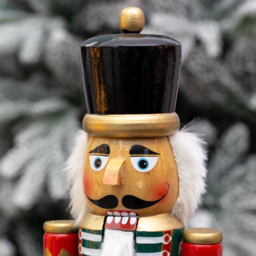 The Christmas Workshop Red Green and White Wooden Nutcracker Soldier 50cm - thumbnail 3
