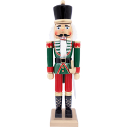 The Christmas Workshop Red Green and White Wooden Nutcracker Soldier 50cm