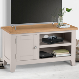 Julian Bowen Richmond Grey and Pale Oak TV Unit