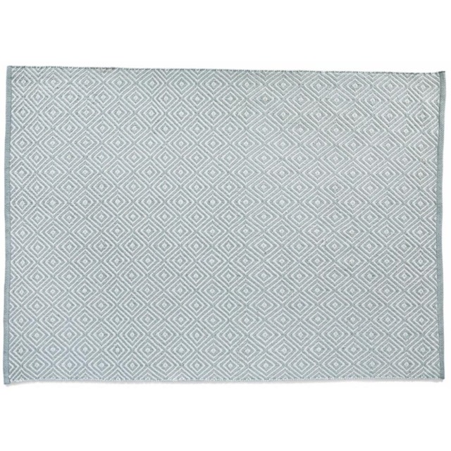 Hug Rug Sky Grey Woven Diamond Rug 160 x 230cm - image 1
