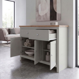 Vida Designs Arlington 3 Door 2 Drawer Grey Sideboard - thumbnail 3