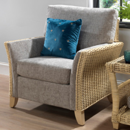 Desser Arlington Grey Fabric Armchair - thumbnail 1