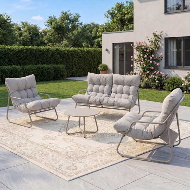Artemis Home Calmo Beige 4 Seater Patio Conversation Set - image 1