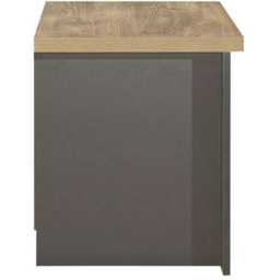 Birlea Highgate Dark Grey and Oak 2 Drawer Bedside Table - thumbnail 4