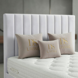 DS Living Aether White Single Plush Velvet Divan Bed - thumbnail 2
