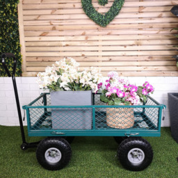 Samuel Alexander Green Heavy Duty Metal Garden Wheelbarrow 180kg - thumbnail 2