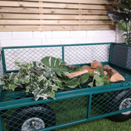 Samuel Alexander Green Heavy Duty Metal Garden Wheelbarrow 180kg - thumbnail 4