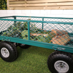 Samuel Alexander Green Heavy Duty Metal Garden Wheelbarrow 180kg - thumbnail 3