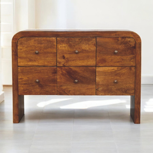 Artisan Furniture Darcy Chestnut 6 Drawer Solid Wood Chest of Drawers - image 1