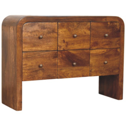 Artisan Furniture Darcy Chestnut 6 Drawer Solid Wood Chest of Drawers - thumbnail 4
