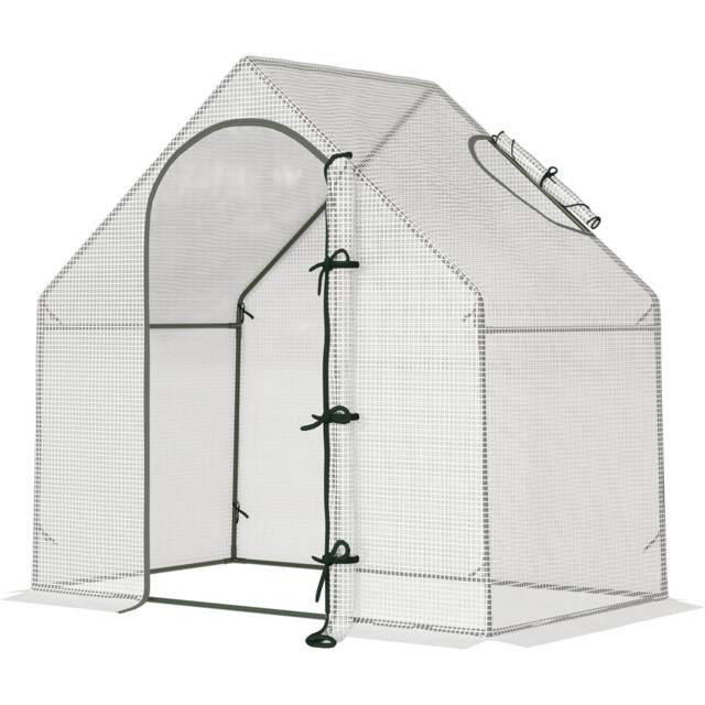 Outsunny White Walk-In Greenhouse 6 x 3ft - image 1