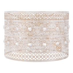 Crystal Beads Washed White Cut Out Shade