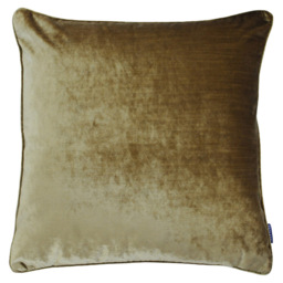 Paoletti Luxe Gold Velvet Piped Cushion