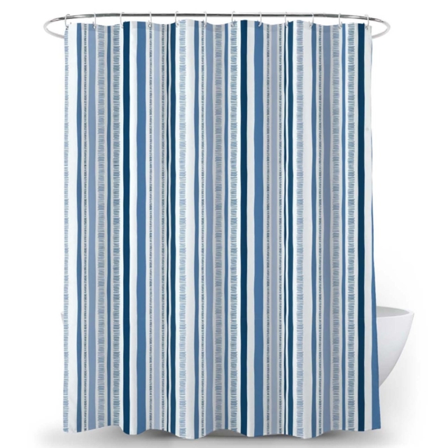 Homebase Blue Stripe Shower Curtain