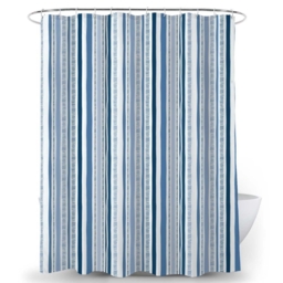 Homebase Blue Stripe Shower Curtain - thumbnail 1