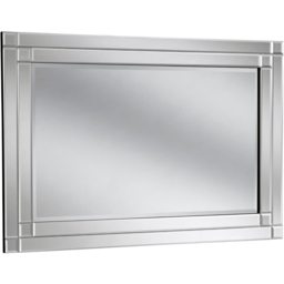Yearn Silver Double Bevelled Wall Mirror 60 x 90cm
