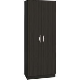 R White Cabinets Black 2 Door Tall Cupboard - thumbnail 2