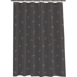 Honey Bees Shower Curtain Grey 180 x 180cm - thumbnail 2
