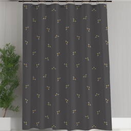 Honey Bees Shower Curtain Grey 180 x 180cm