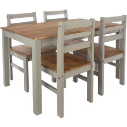 Core Products Corona Linea 4 Seater Dining Set Grey - thumbnail 2
