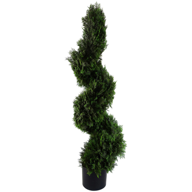 Botanik Spiral Topiary Cedar Artificial Tree in Pot 120cm - image 1