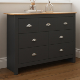 GFW Lancaster Slate Blue 7 Drawer Merchants Chest of Drawers - thumbnail 1