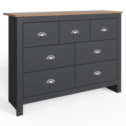 GFW Lancaster Slate Blue 7 Drawer Merchants Chest of Drawers - thumbnail 2