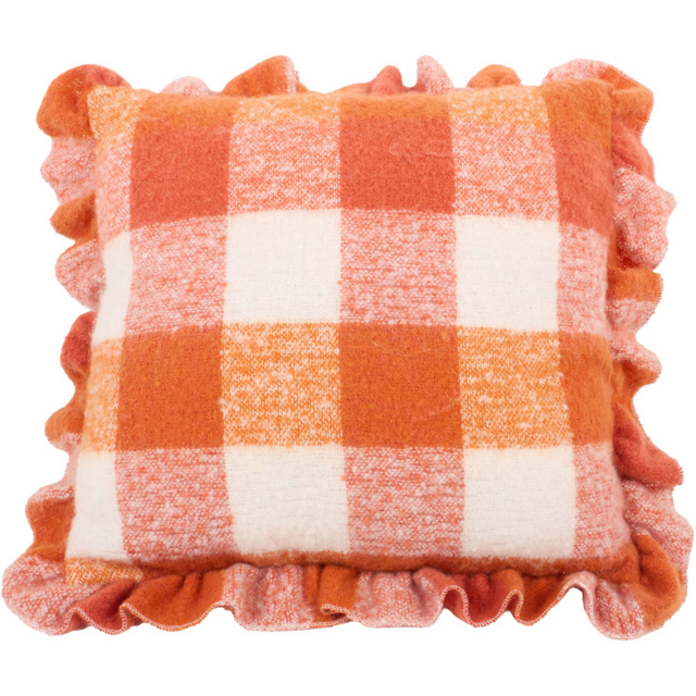Carrigan Check Cushion Orange - image 1